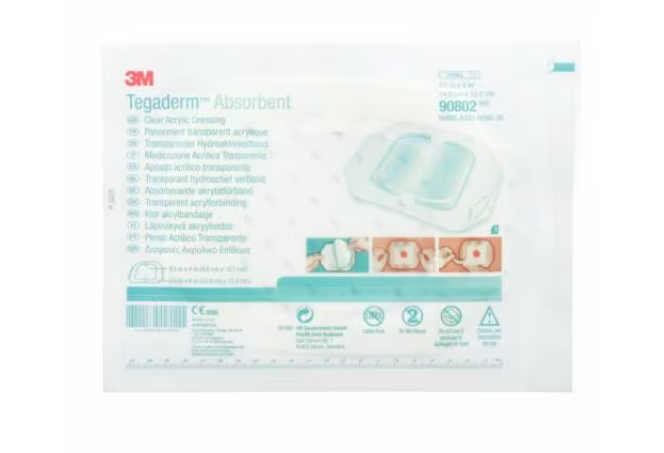 Tegaderm 90802 Emici Şeffaf Akrilik Yara Örtüsü